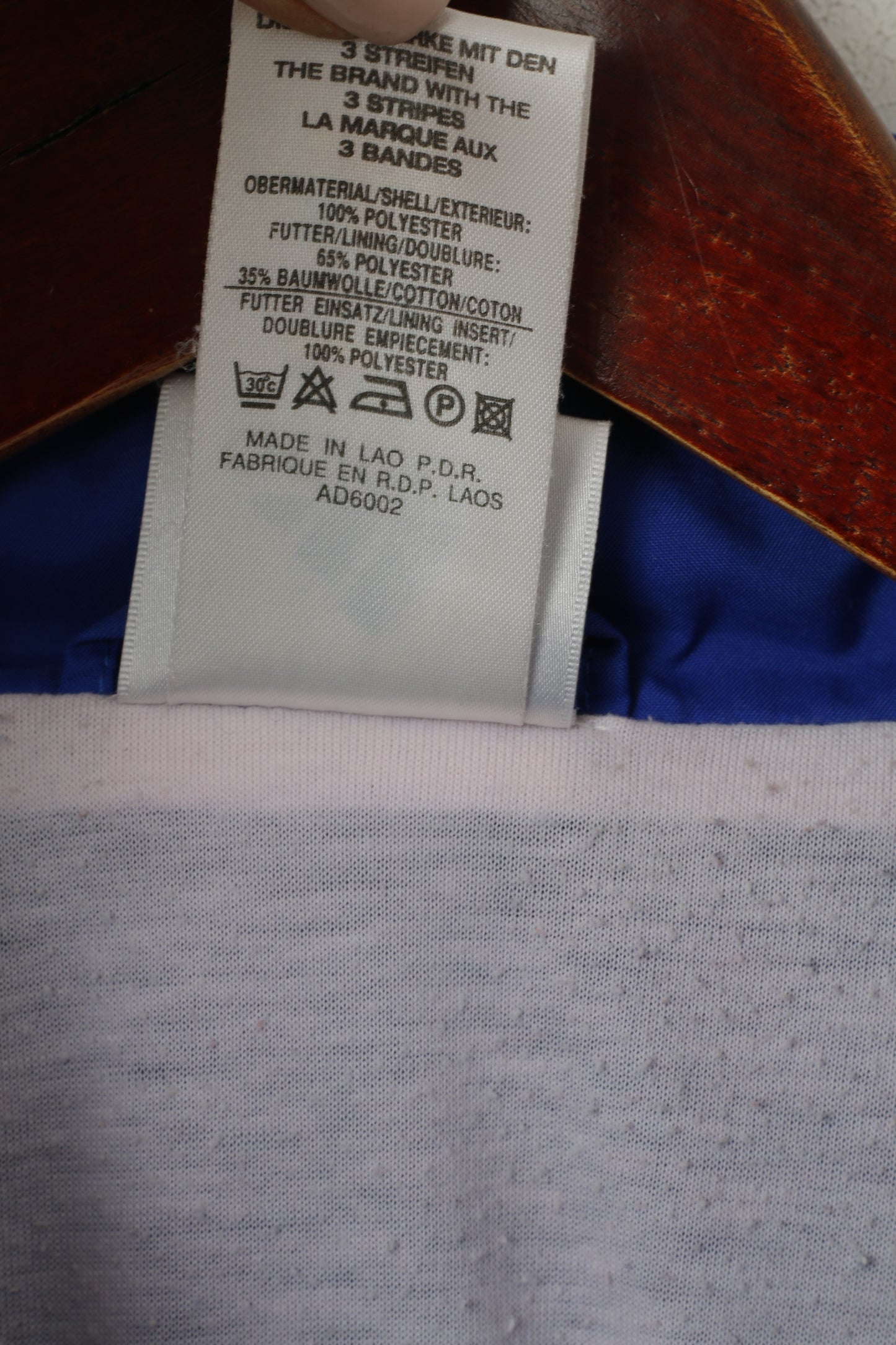 Adidas Homme L 186 Veste Bleu Vintage Zip Up Bomber Active '00 Sportswear Top