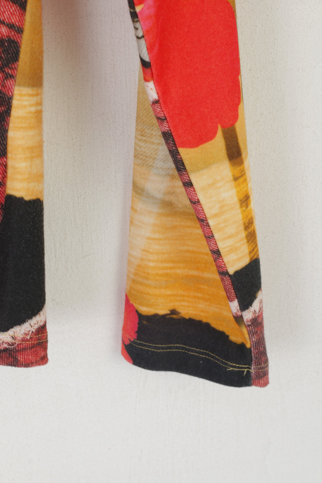 Topsy Turvy USA Women L Shirt Multicoloured Stretch Graphic Long Sleeve Top