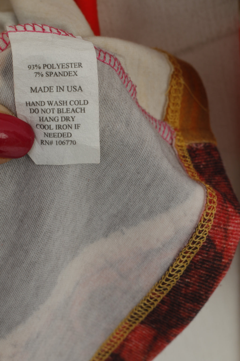 Topsy Turvy USA Women L Shirt Multicoloured Stretch Graphic Long Sleeve Top