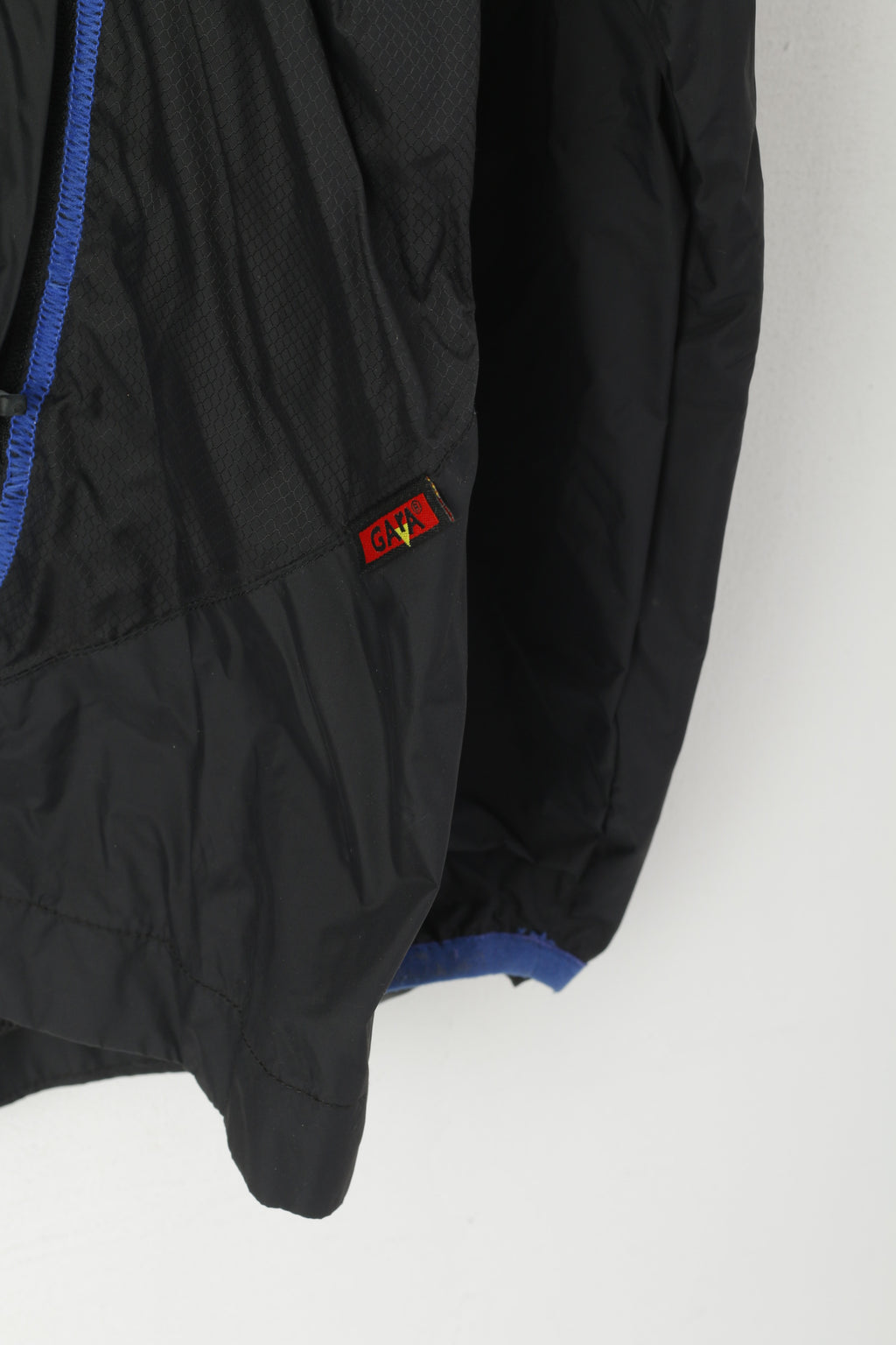 Kappa Men XXL (XL) Jacket Black Nylon VIF Stiftet Vintage Full Zip Sportswear Top