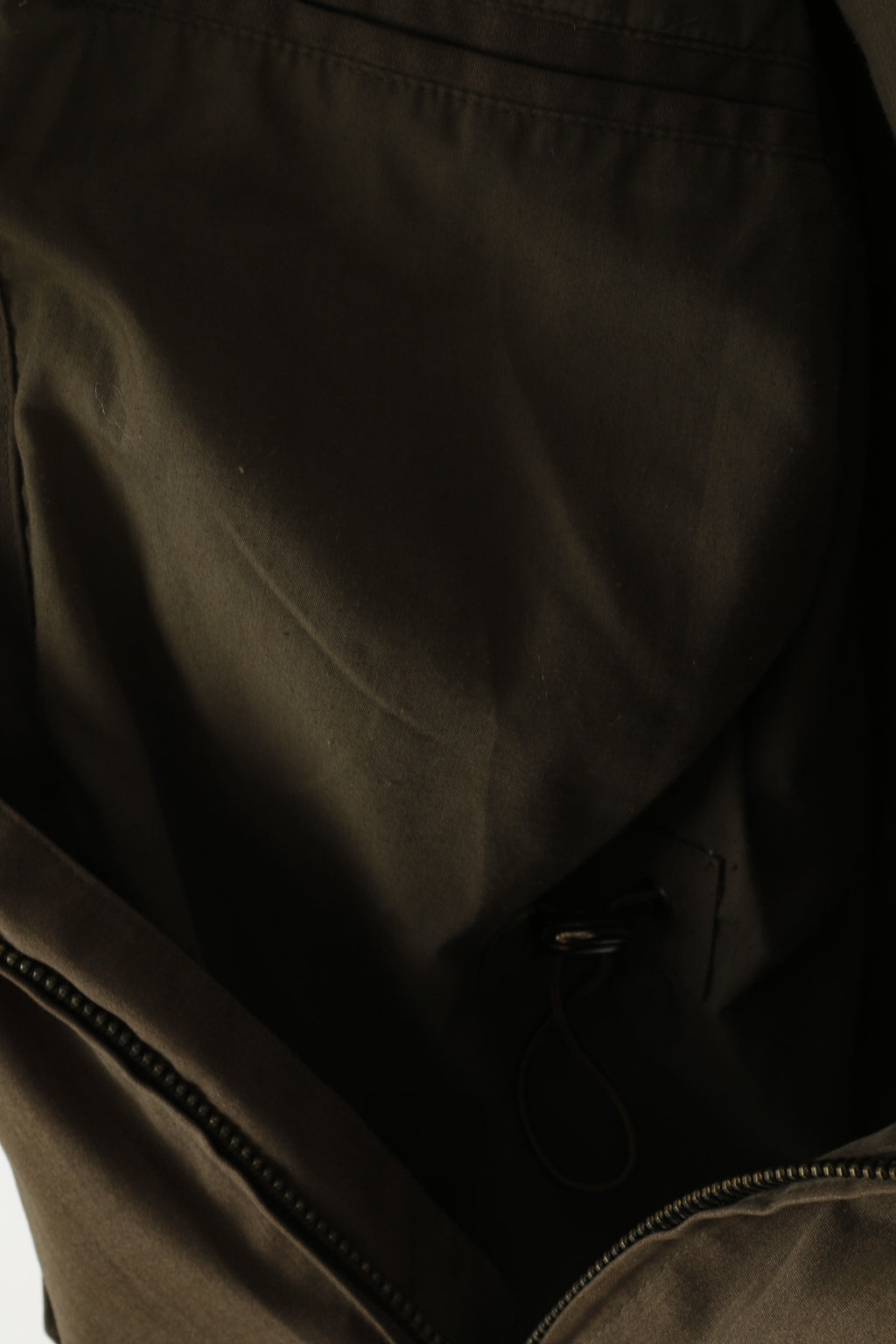 Scott Co. Giacca da uomo L Verde Marrone Cerniera completa Tasche in cotone leggero militare