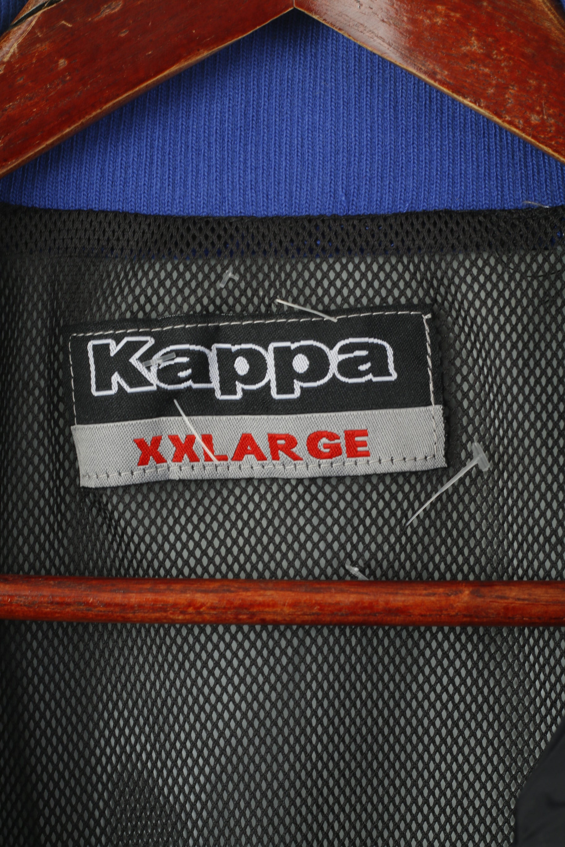 Kappa Men XXL (XL) Jacket Black Nylon VIF Stiftet Vintage Full Zip Sportswear Top