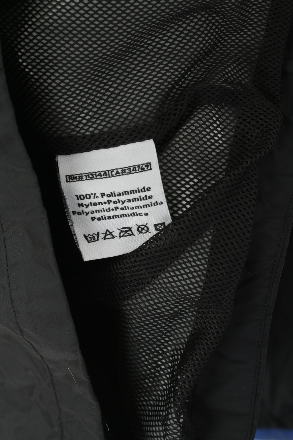 Kappa Men XXL (XL) Jacket Black Nylon VIF Stiftet Vintage Full Zip Sportswear Top