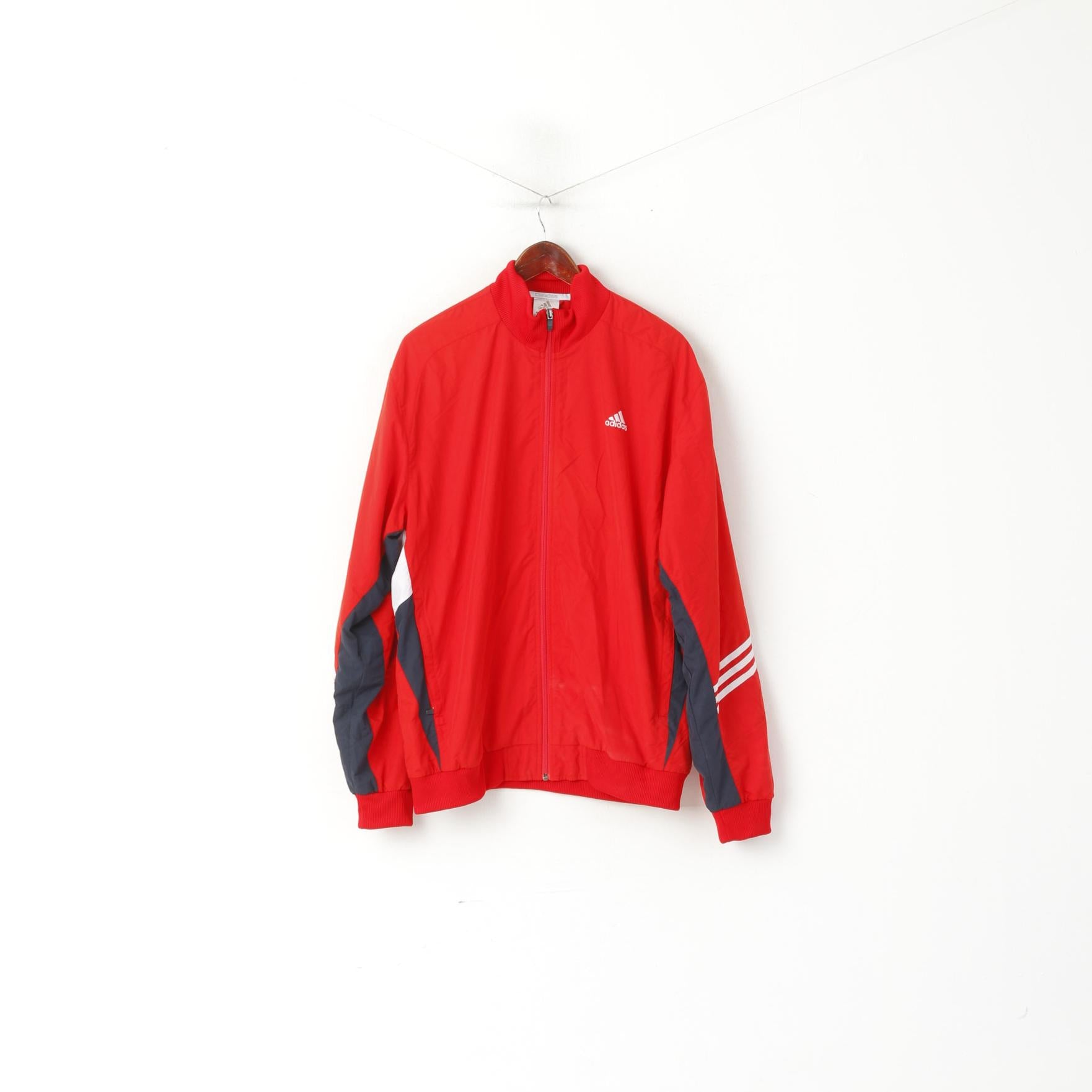 Adidas Hommes XL Veste Rouge Clima 365 Bomber Sportwear Full Zipper Sport Top