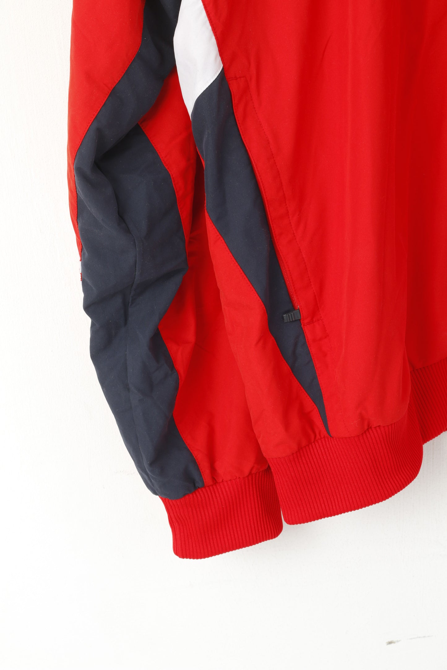 Adidas Men XL Jacket Red Clima 365 Bomber Sportwear Full Zipper Sport Top