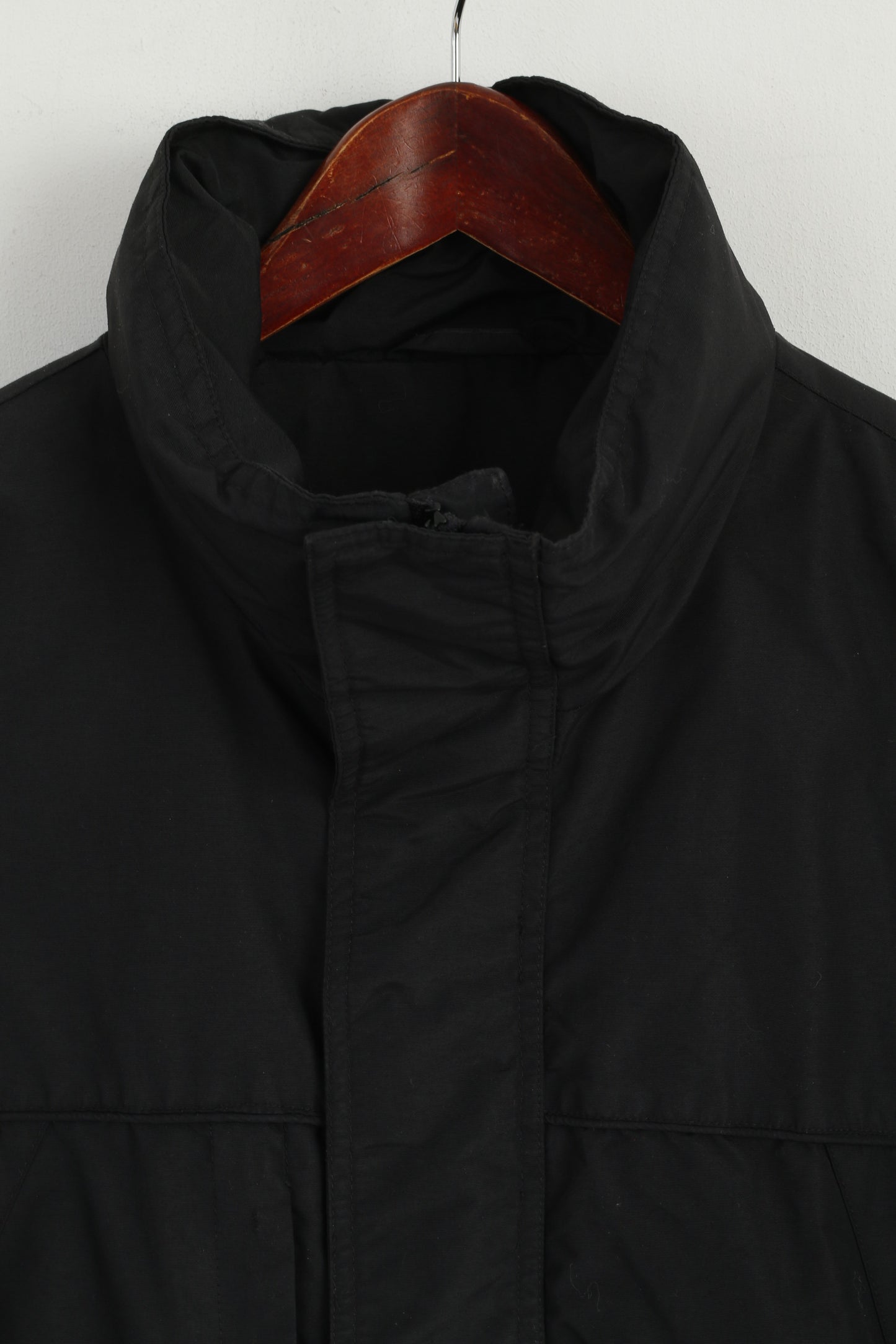 Rodeo C&A Men M 48/50 Jacket Black Padded Full Zipper Hidden Hood Casual Top