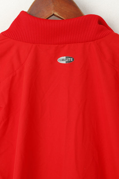 Adidas Men XL Jacket Red Clima 365 Bomber Sportwear Full Zipper Sport Top
