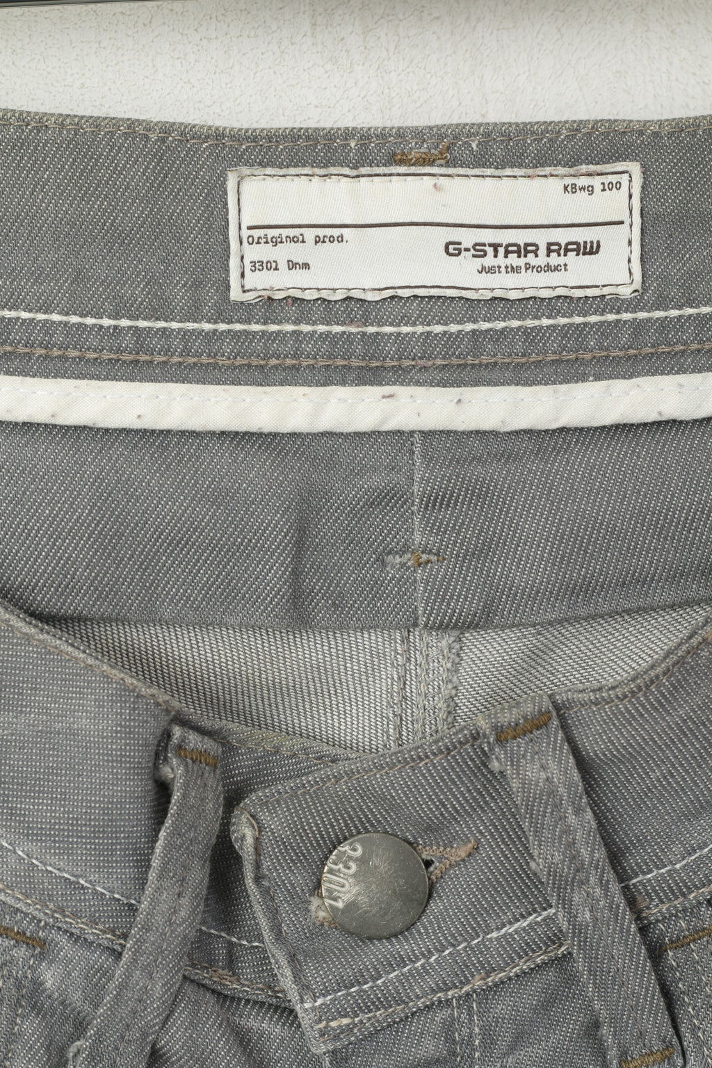 G-Star Raw Women 30 Jeans Trousers Gray Cotton Saville Straight Pants