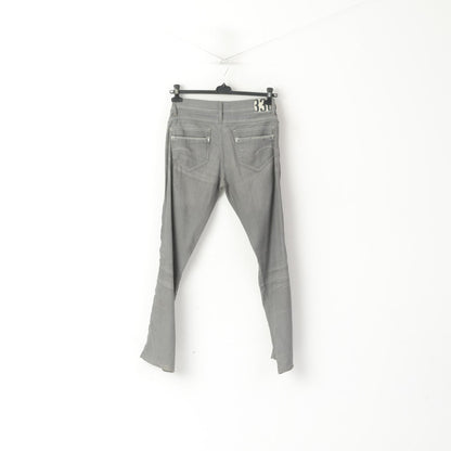 G-Star Raw Women 30 Jeans Trousers Gray Cotton Saville Straight Pants