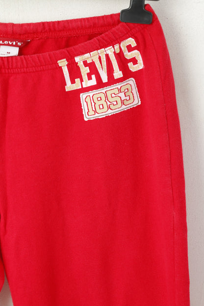 Levi's Women M Capri Pants Pantaloni da allenamento per palestra in cotone rosso