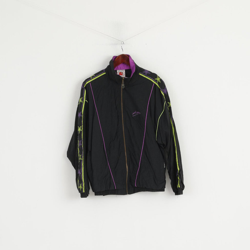 Killtec Women L Bomber Jacket Black Nylon Challenge Line Retro Activewear Top