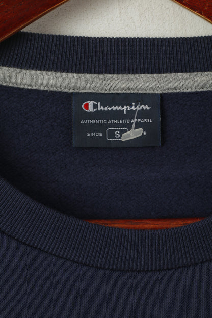 Champion Sweat-shirt à col rond en coton bleu marine pour homme New York Graphic