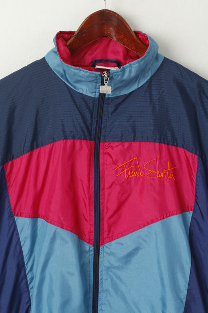 Frank Shorter Men M Jacket Multi Colour Nylon Waterproof Sportswear Run Shiny Retro Top