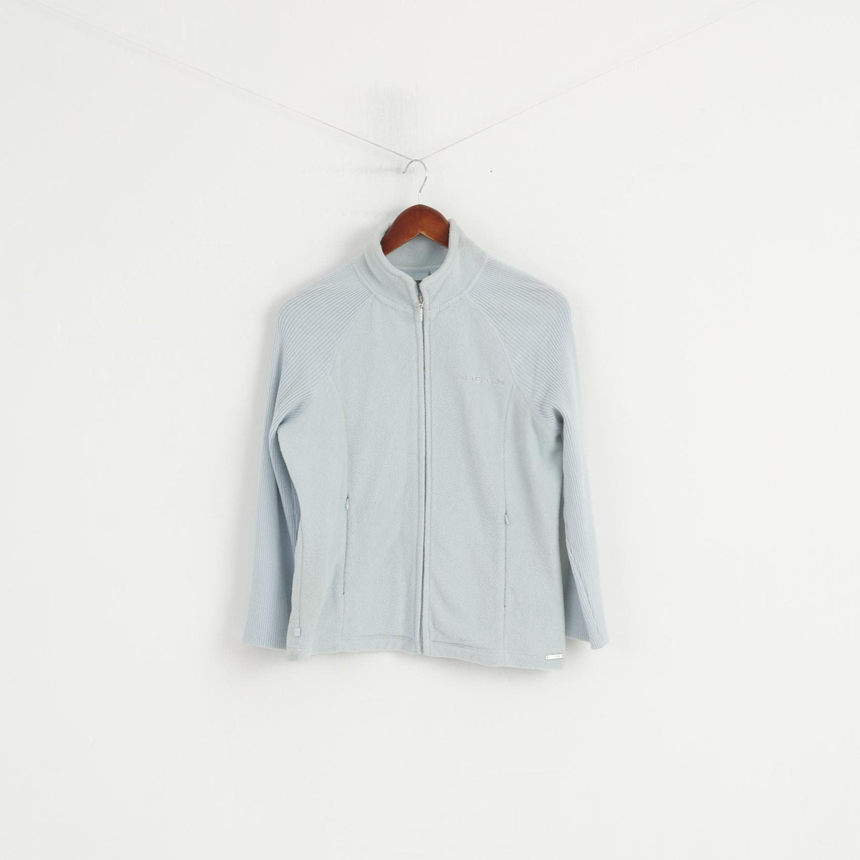 HEAD Femmes 14 M Haut Polaire Bleu Clair Fermeture Éclair Complète Sweat-Shirt Décontracté
