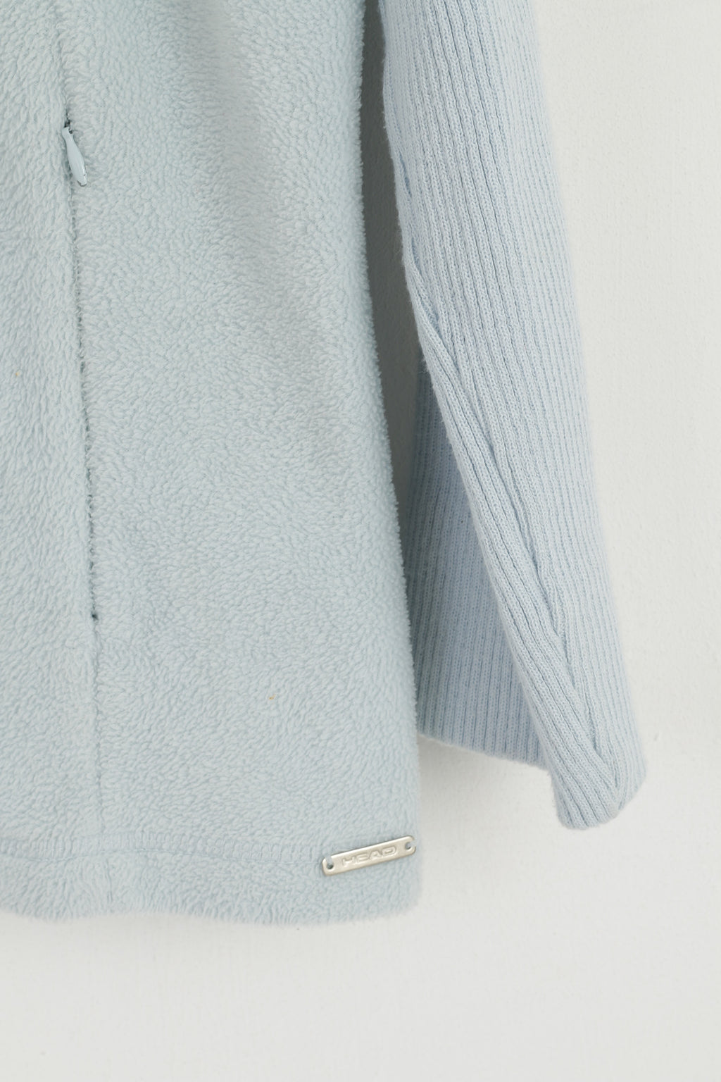 HEAD Femmes 14 M Haut Polaire Bleu Clair Fermeture Éclair Complète Sweat-Shirt Décontracté