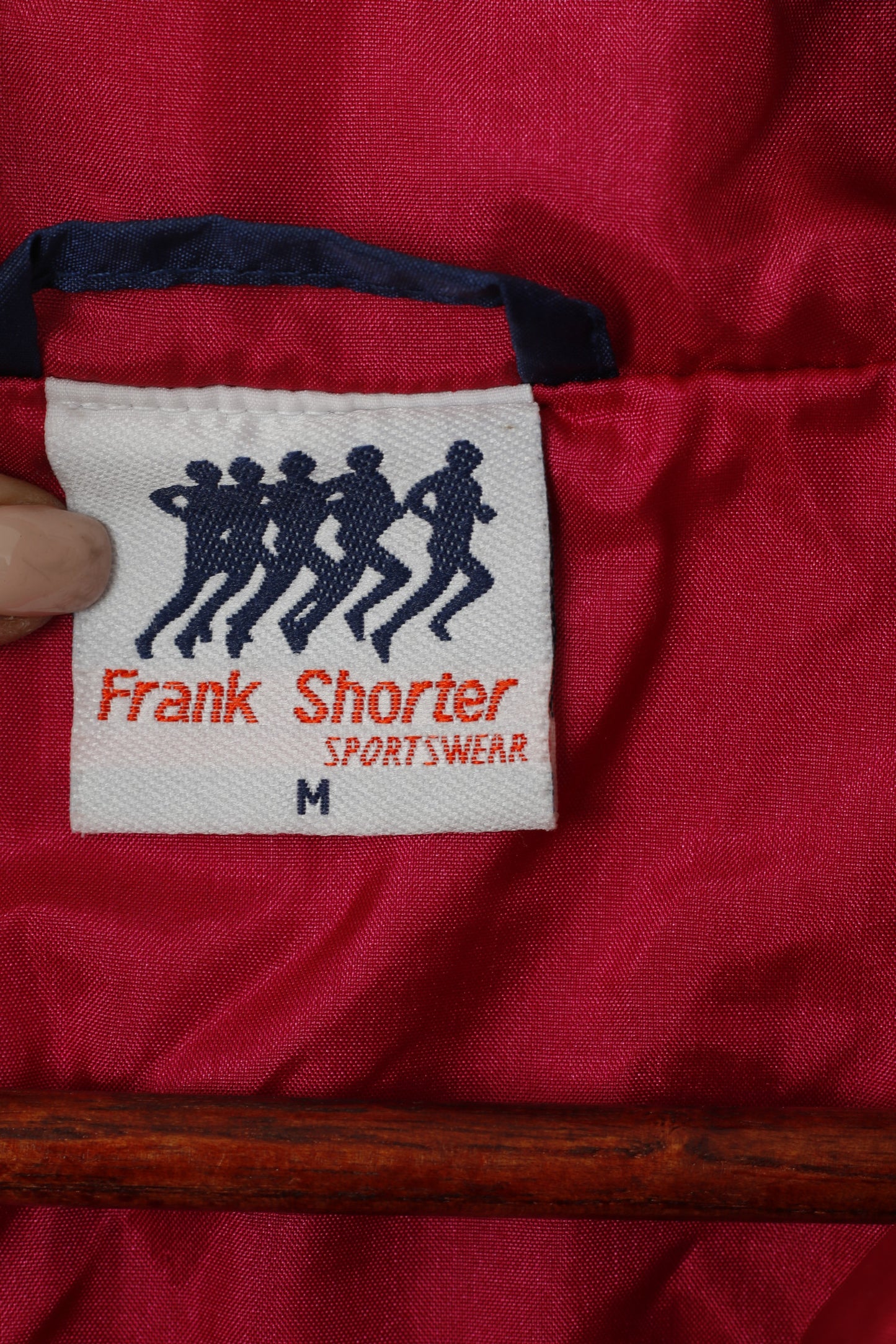 Frank Shorter Men M Jacket Multi Colour Nylon Waterproof Sportswear Run Shiny Retro Top