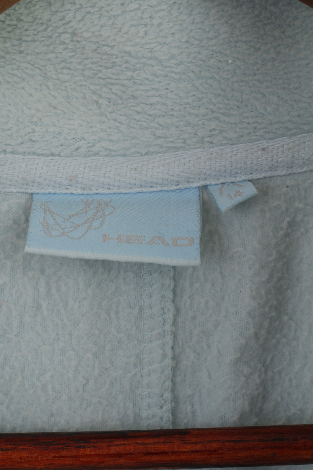 HEAD Femmes 14 M Haut Polaire Bleu Clair Fermeture Éclair Complète Sweat-Shirt Décontracté