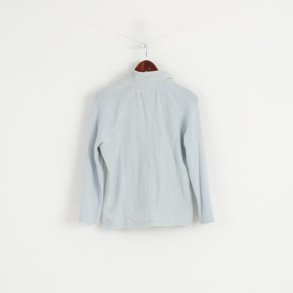 HEAD Women 14 M Fleece Top Light Blue Full Zipper Casual Sweatshirt