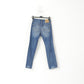 Hollister Women 28 Jeans Trousers Navy Denim Ripped Cotton Slim Straight Pants