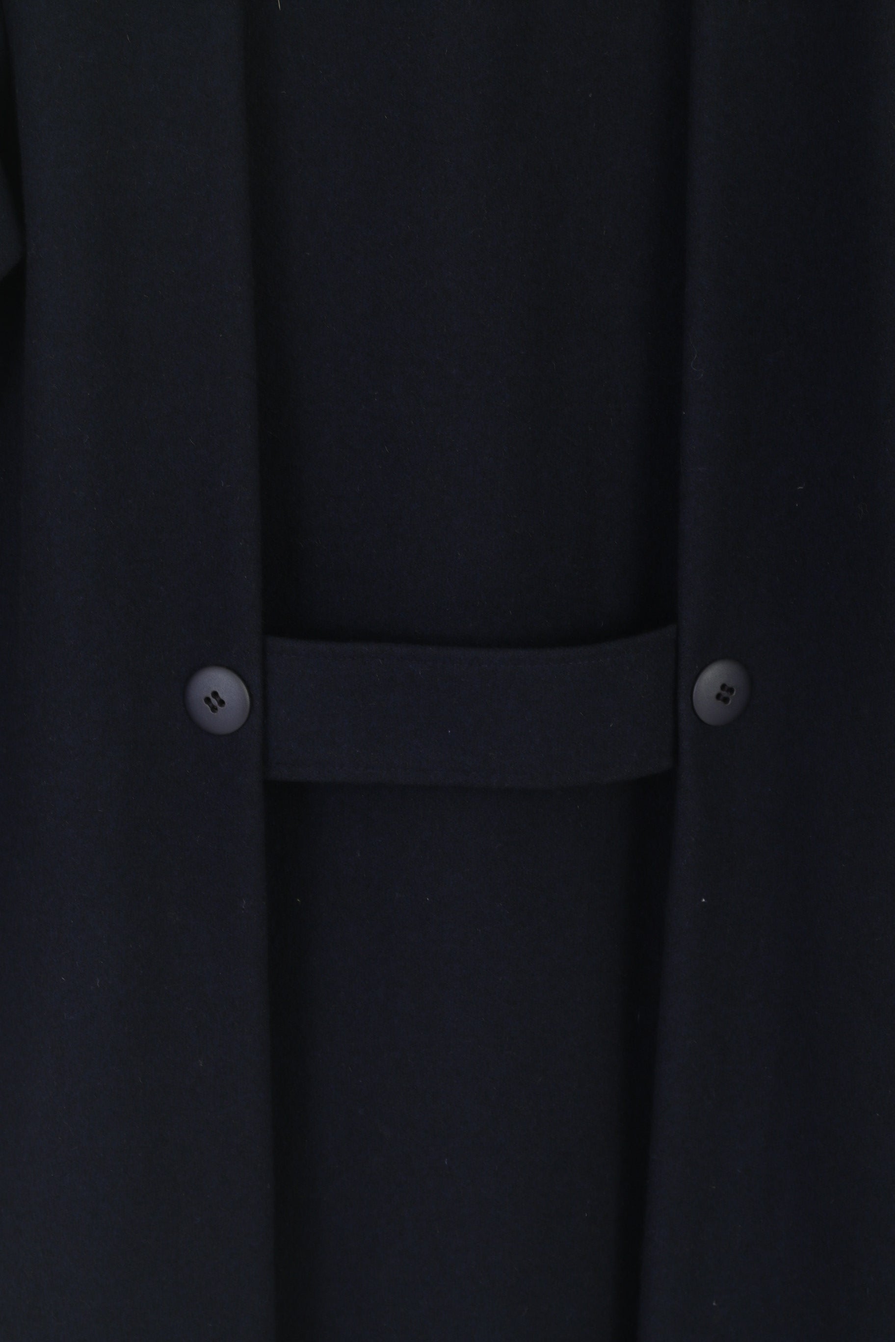 C&amp;A Sixth Sense Femmes 16 XL Manteau Marine Laine Vintage Double Boutonnage Haut Court Ajusté