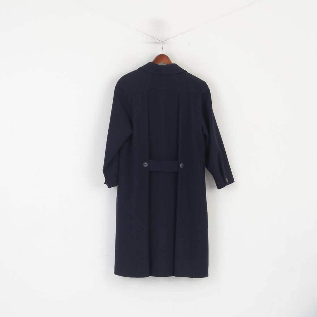 C&amp;A Sixth Sense Femmes 16 XL Manteau Marine Laine Vintage Double Boutonnage Haut Court Ajusté