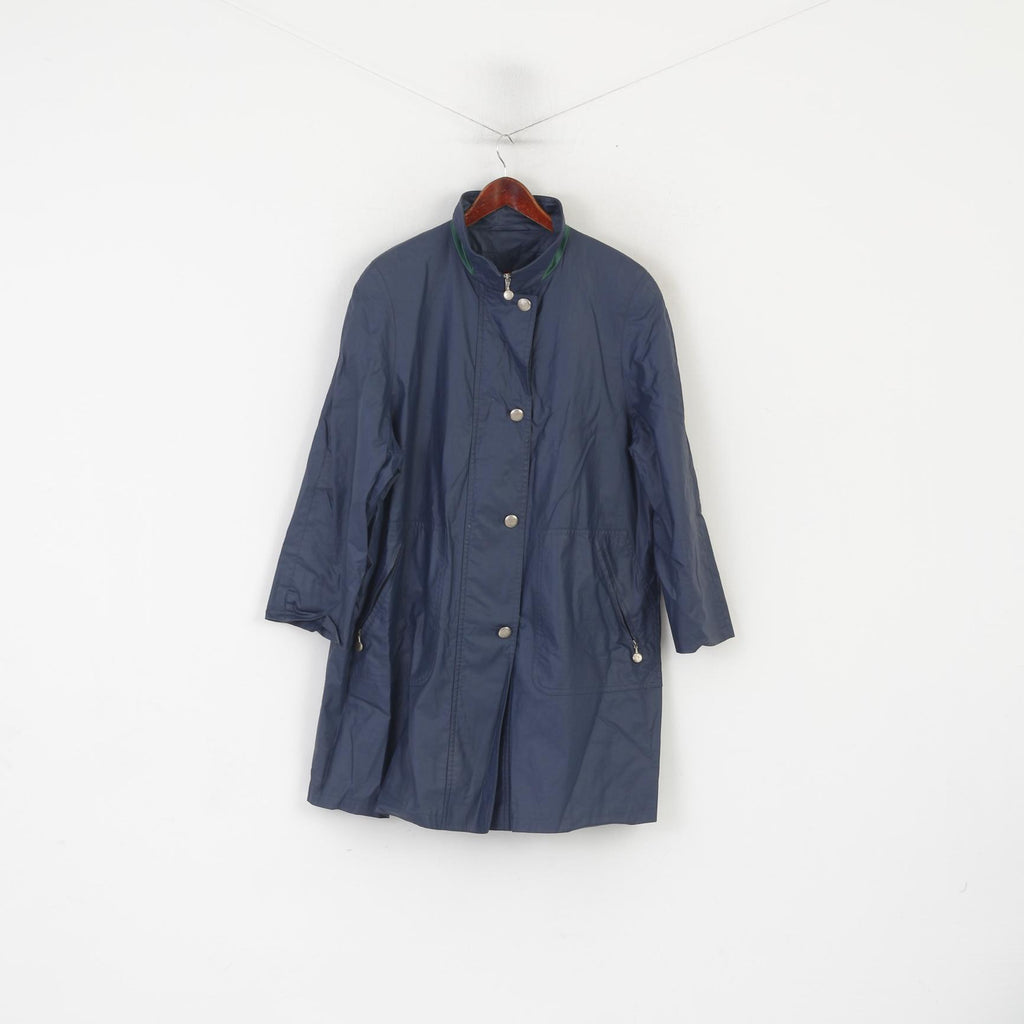 Goldix Surf &amp; Co Femmes 16 42 XL Manteau Marine Coton Épaulettes Vintage Zip Up Top