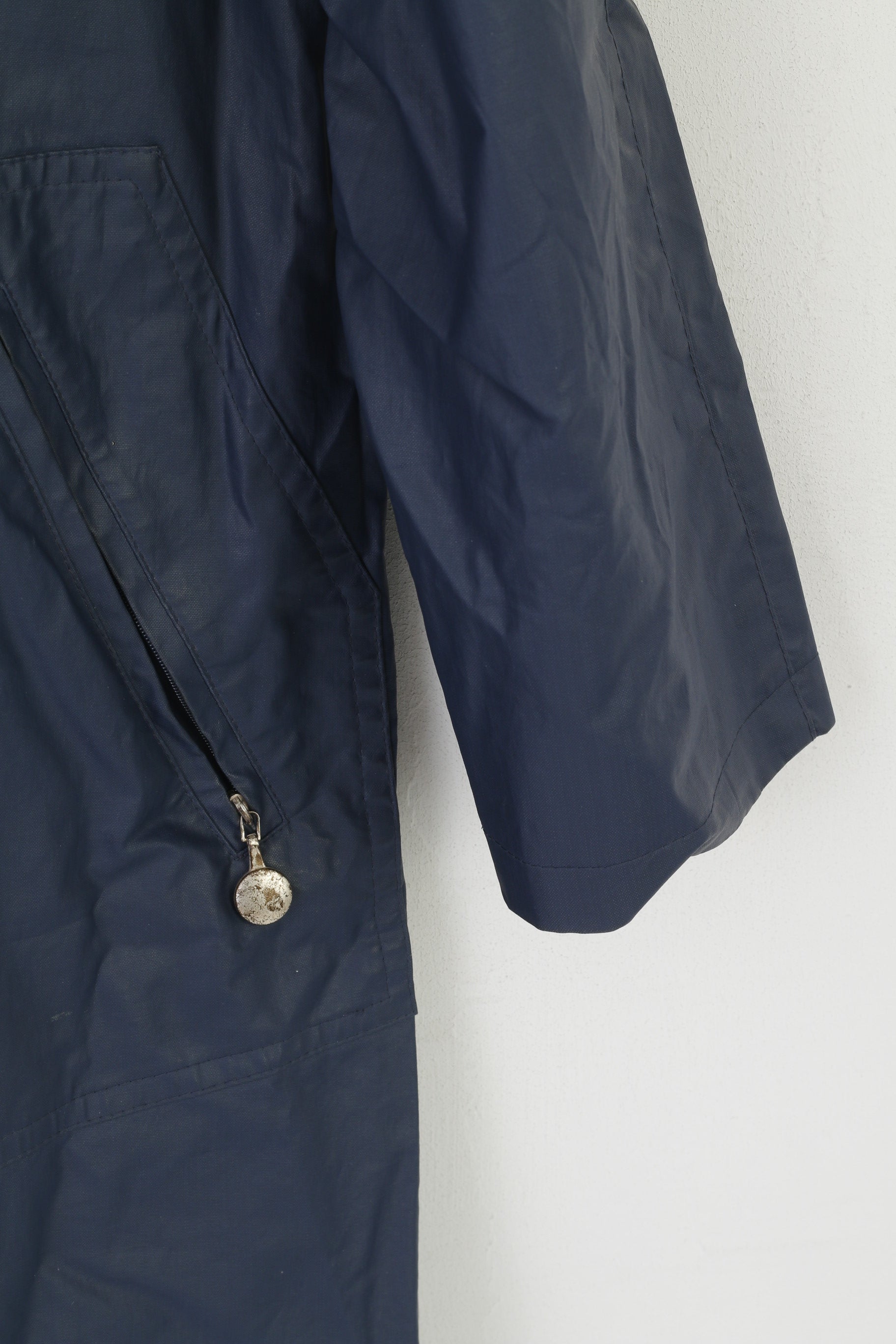 Goldix Surf &amp; Co Femmes 16 42 XL Manteau Marine Coton Épaulettes Vintage Zip Up Top