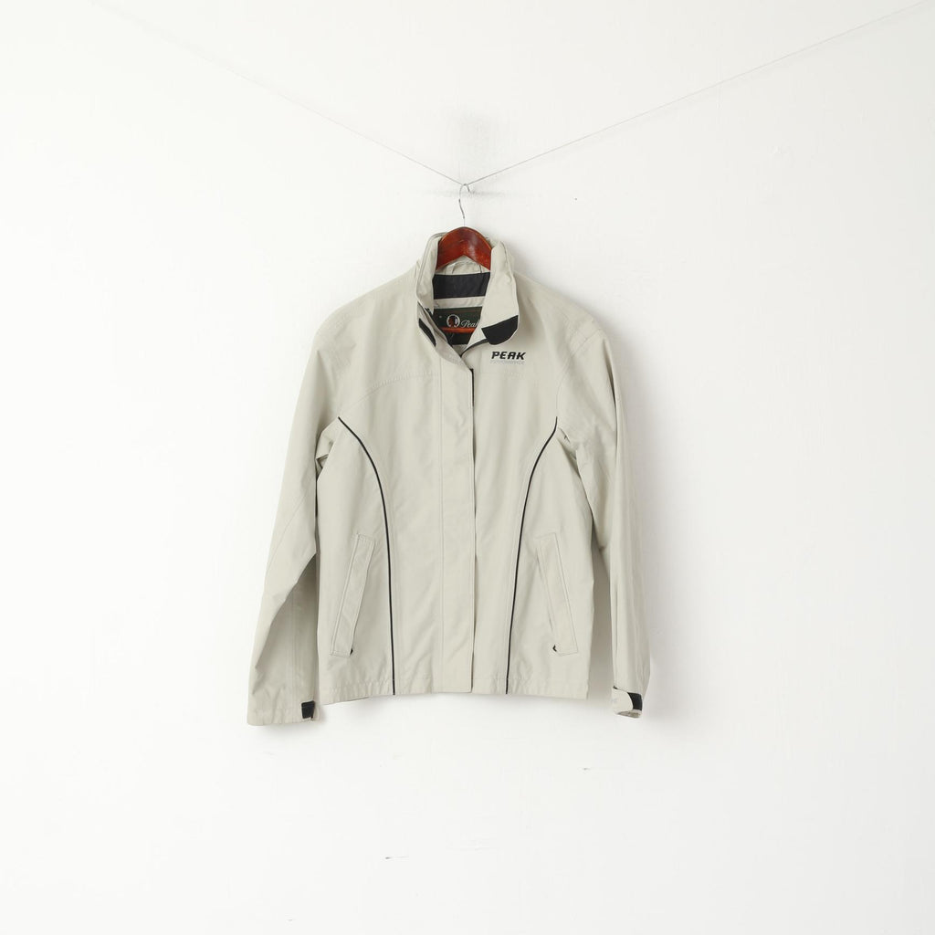 Peak Performance Women M Jacket Beige Gore-Tex  Outdoor Zip Up Lightweight Top