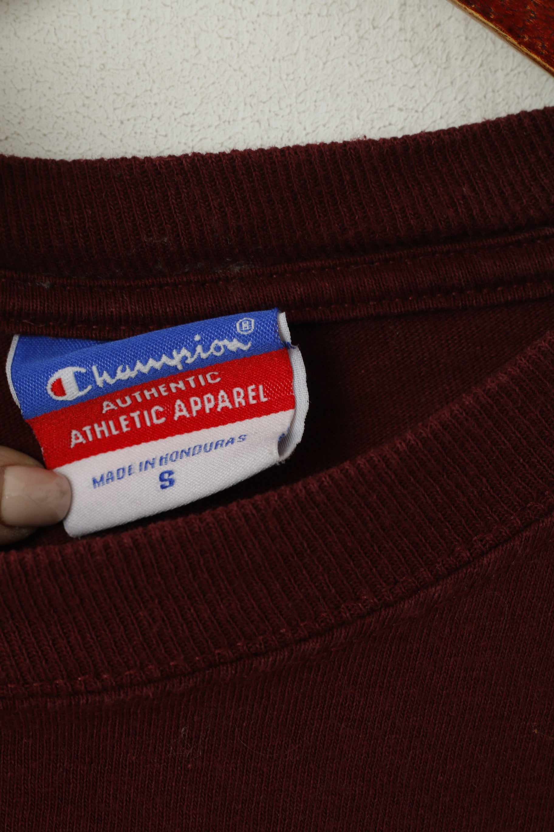 Champion Men S Shirt Maroon Cotton Loyola University New Orleans Graphic Sport Top