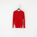 G-Star Raw Men L (M) Pull Rouge Coton Stretch Ras du Cou Classique Logo Pull