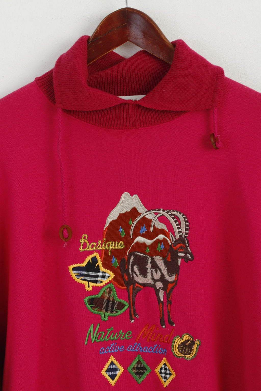 Marks &amp; Spencer Femme 14/16 42/44 L Sweat Rose Nature Haut Brodé