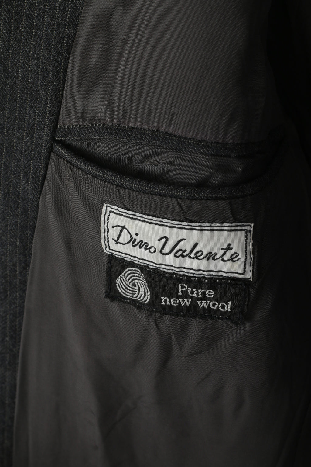 Dino Valente Uomo 36 XS Blazer Giacca monopetto in lana a righe grigie