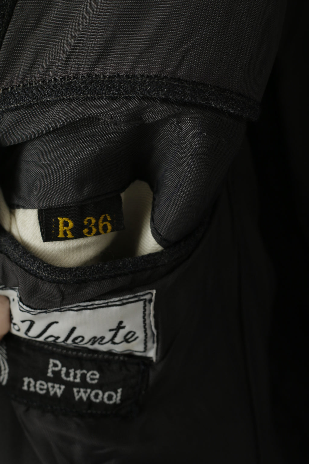 Dino Valente Uomo 36 XS Blazer Giacca monopetto in lana a righe grigie