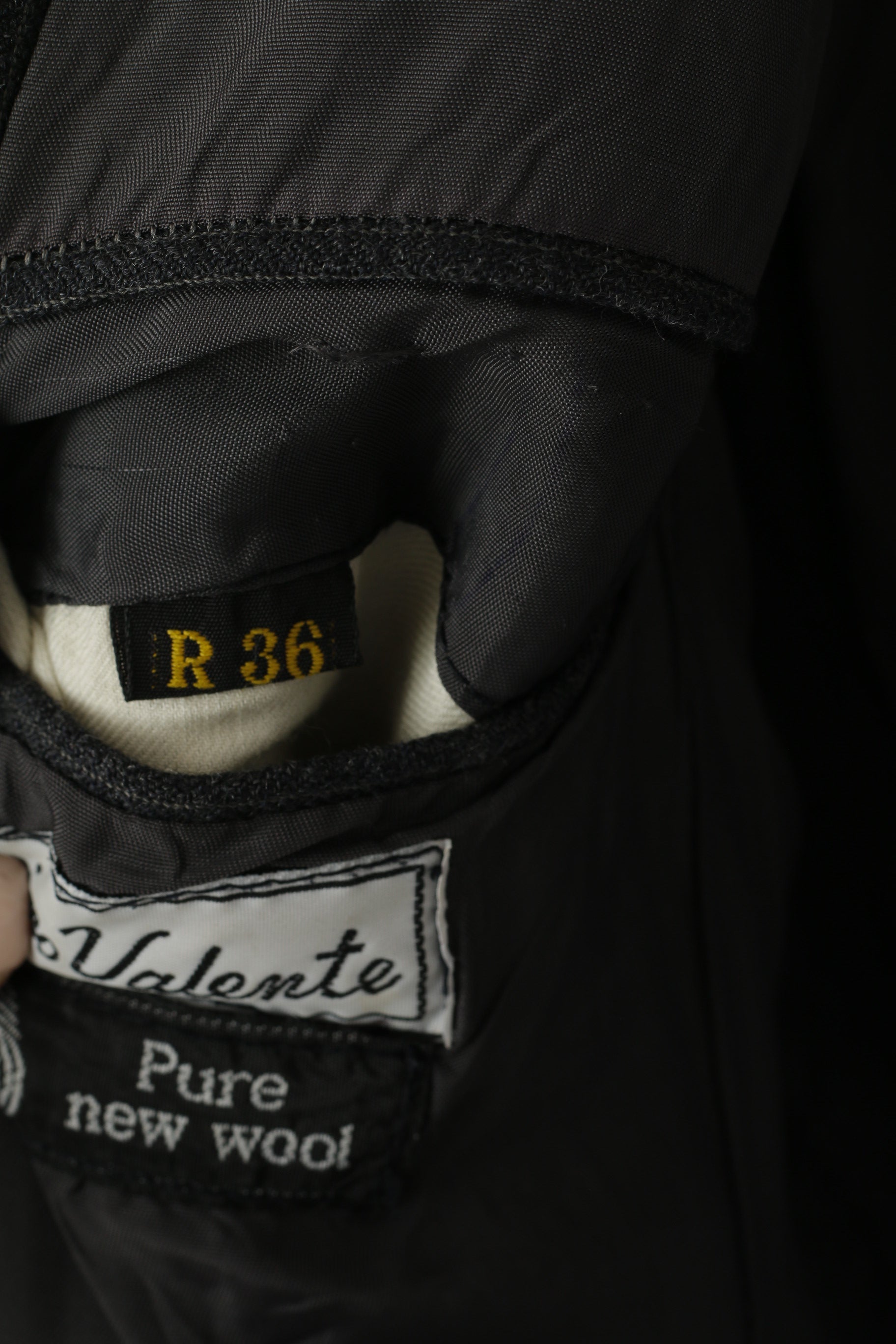 Dino Valente Uomo 36 XS Blazer Giacca monopetto in lana a righe grigie