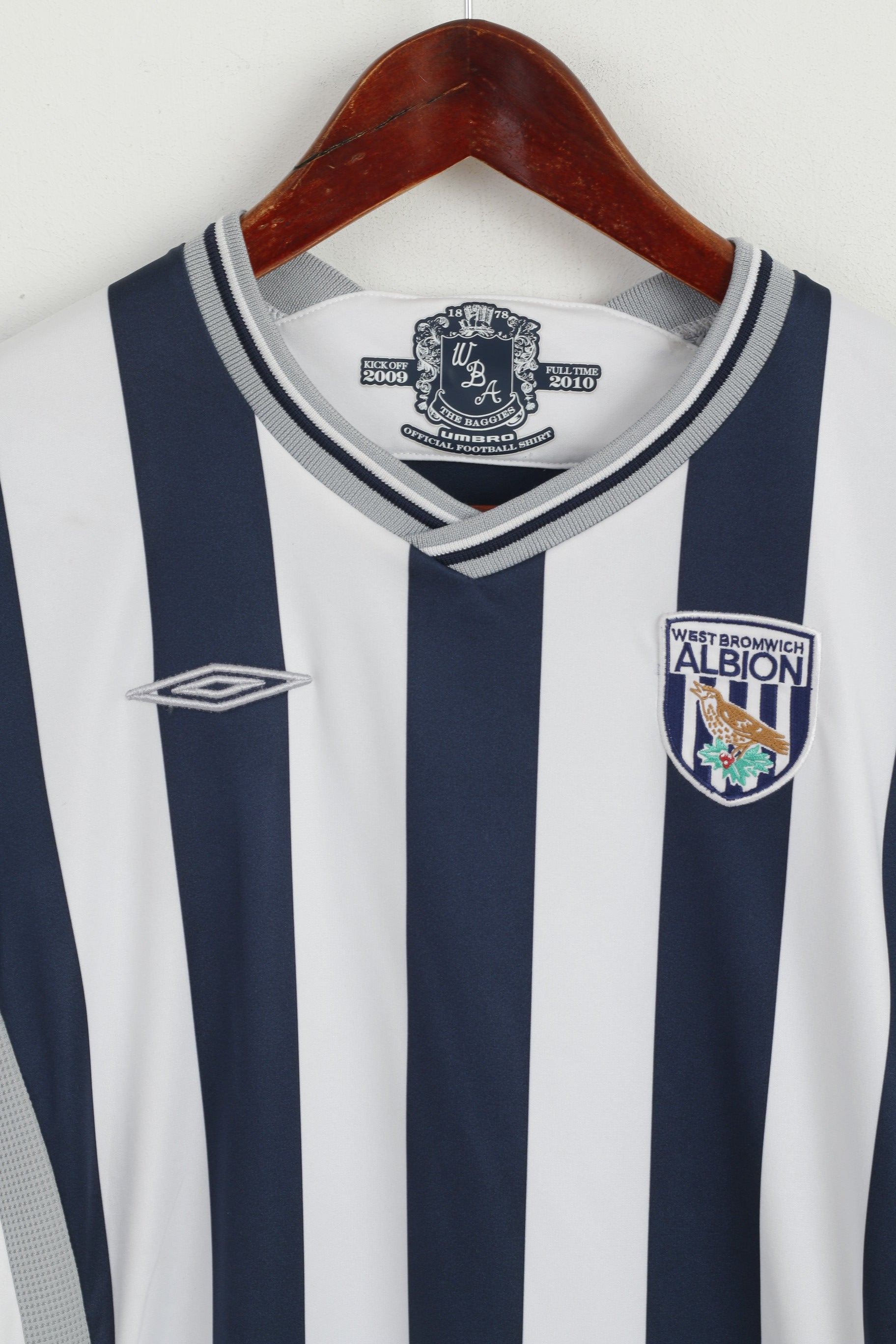 Umbro WBA Youth 10-12 Age Shirt West Bromwich Albion 2009/2010 Football #7 Jersey