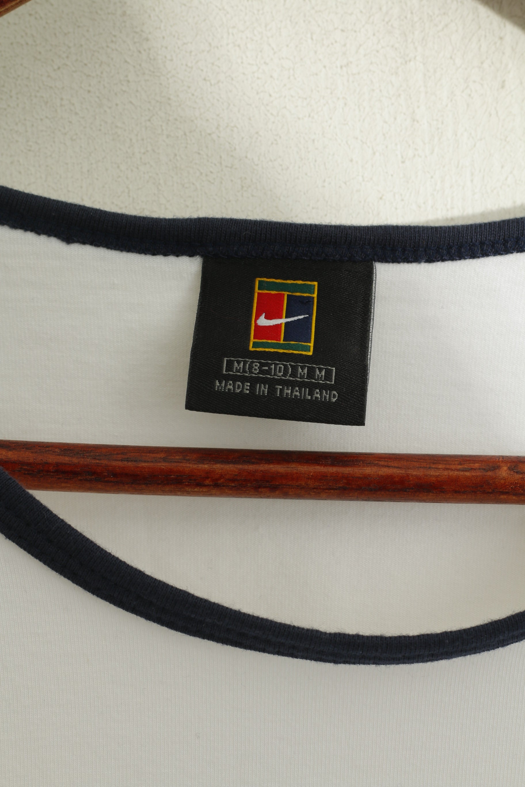 Nike Femme M 8-10 Chemise sans manches Blanc vintage Dri-Fit Coton Sport Débardeur