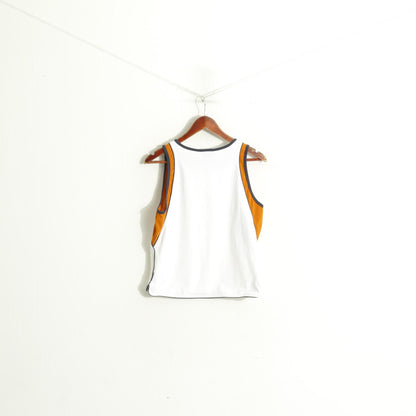 Nike Women M 8-10 Sleeveless Shirt White Vintage Dri-Fit Cotton Sport Tank Top