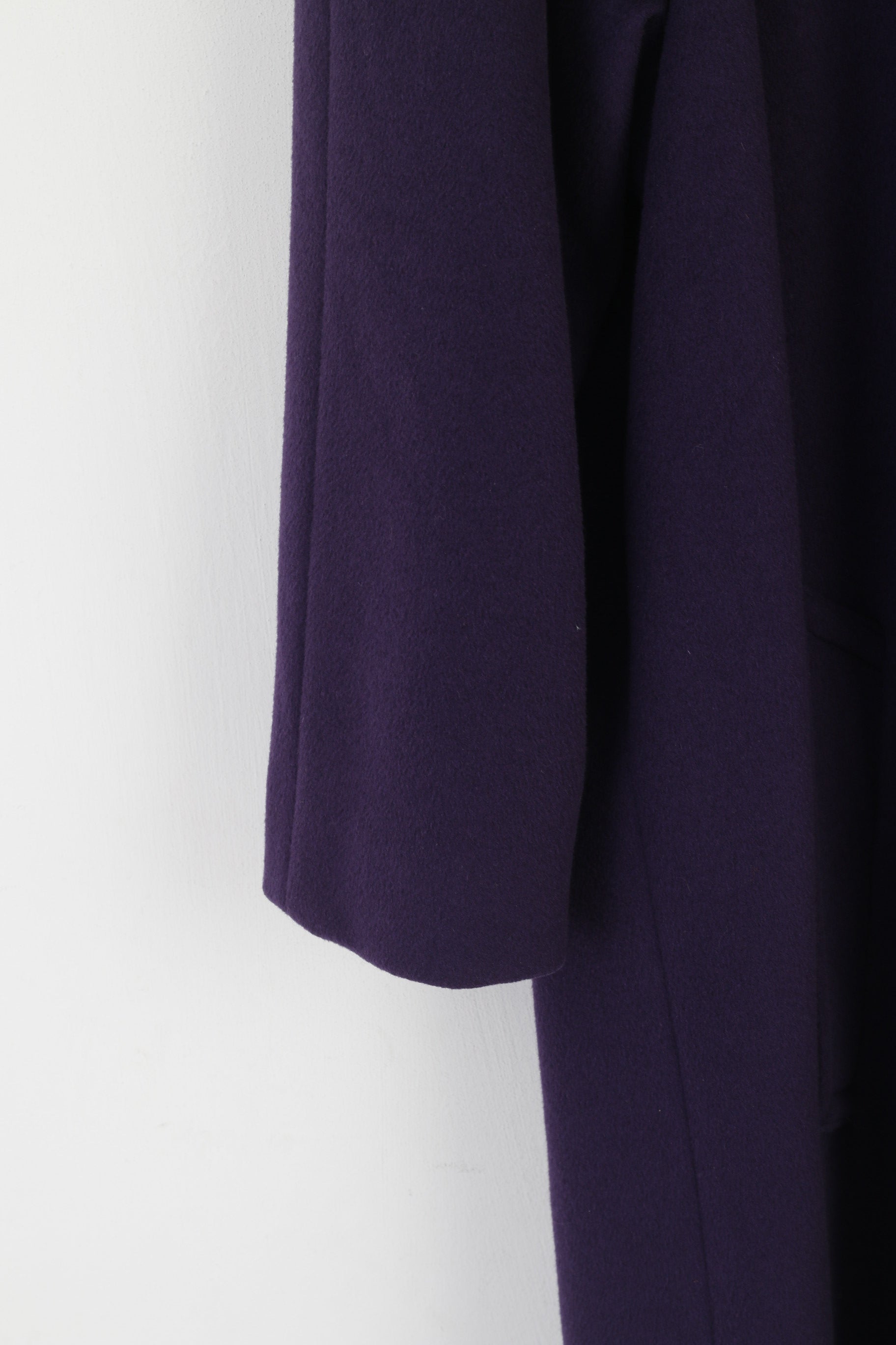 Pierrette B Women S 8 12 Coat Purple Wool Cashmere Vintage Shawl Shoulder Pads