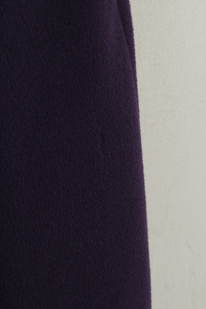 Pierrette B Women S 8 12 Coat Purple Wool Cashmere Vintage Shawl Shoulder Pads