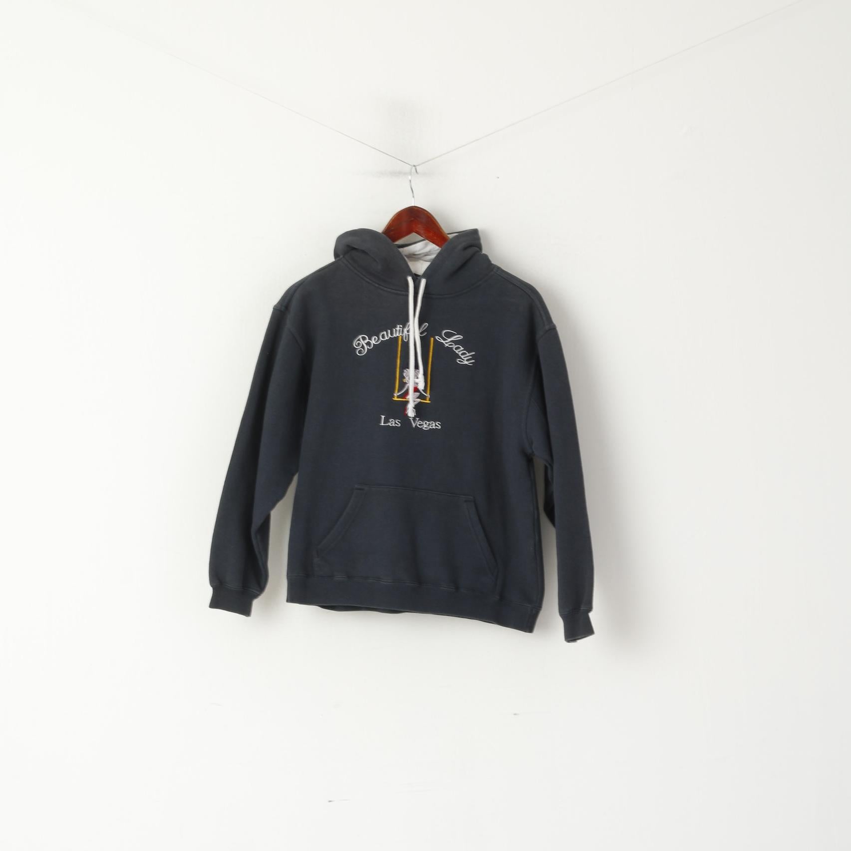 Beimar Women L (S) Sweatshirt Navy Beautiful Lady Las Vegas Haut à capuche