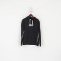Defacto Men XXL Sweatshirt Black Cotton Slim Fit Stand Up Collar Sport Top