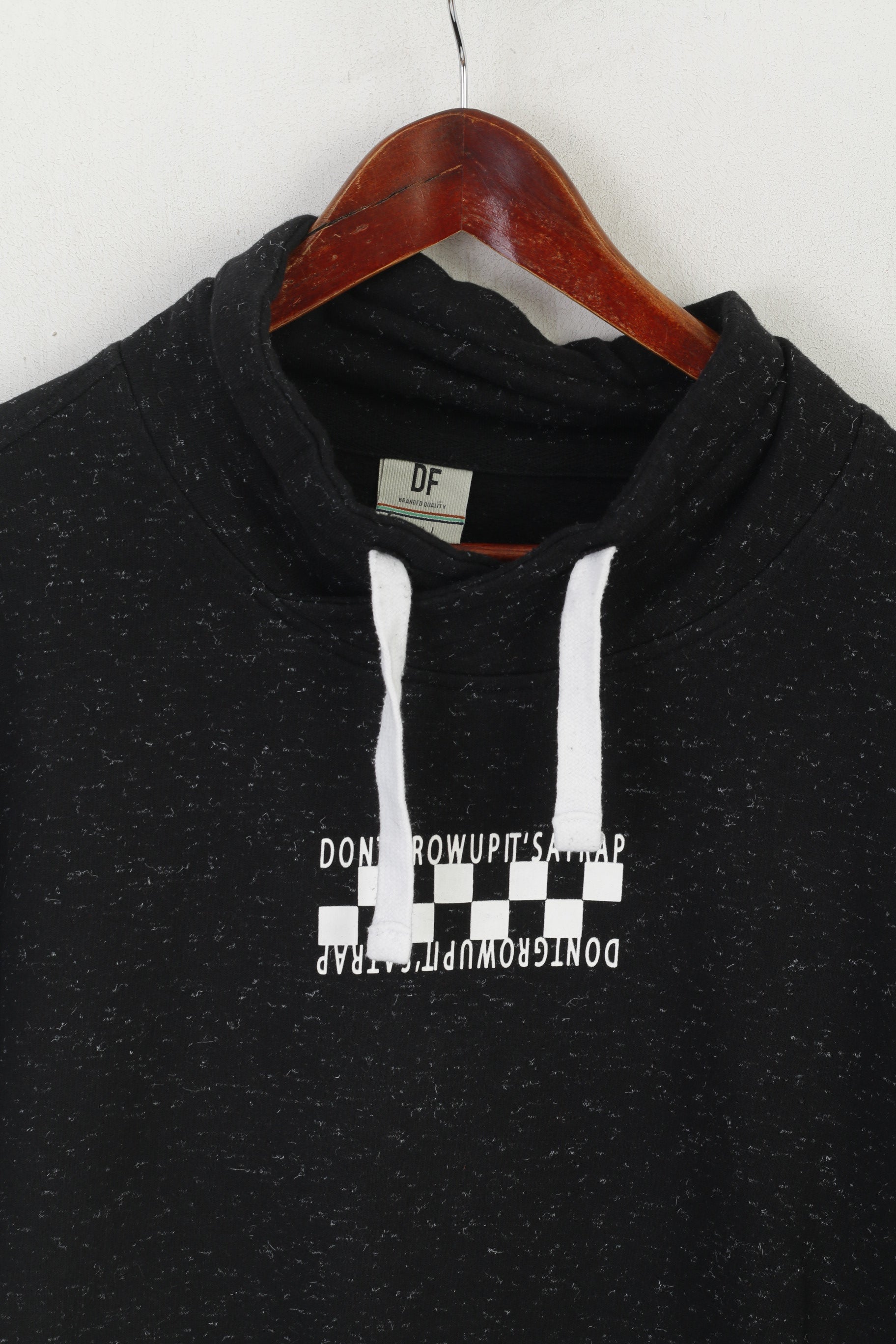 Defacto Homme XXL Sweat Noir Coton Slim Fit Col Montant Sport Top