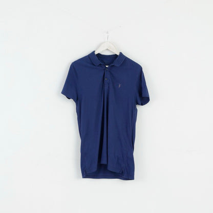 Polo slim da uomo AllSaints L in cotone blu scuro Bramford SS