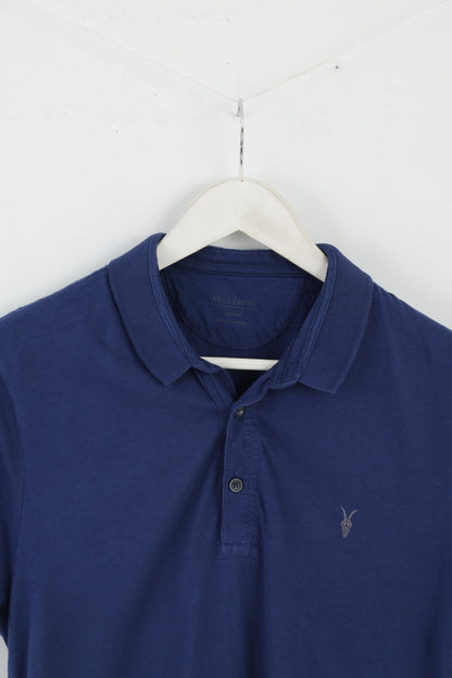 AllSaints Polo L Homme Bleu Marine Bramford SS Polo Slim Top