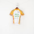 Maglia da ciclismo Bio Racer da uomo XS Maglia da ciclismo arancione con zip e collo sportivo