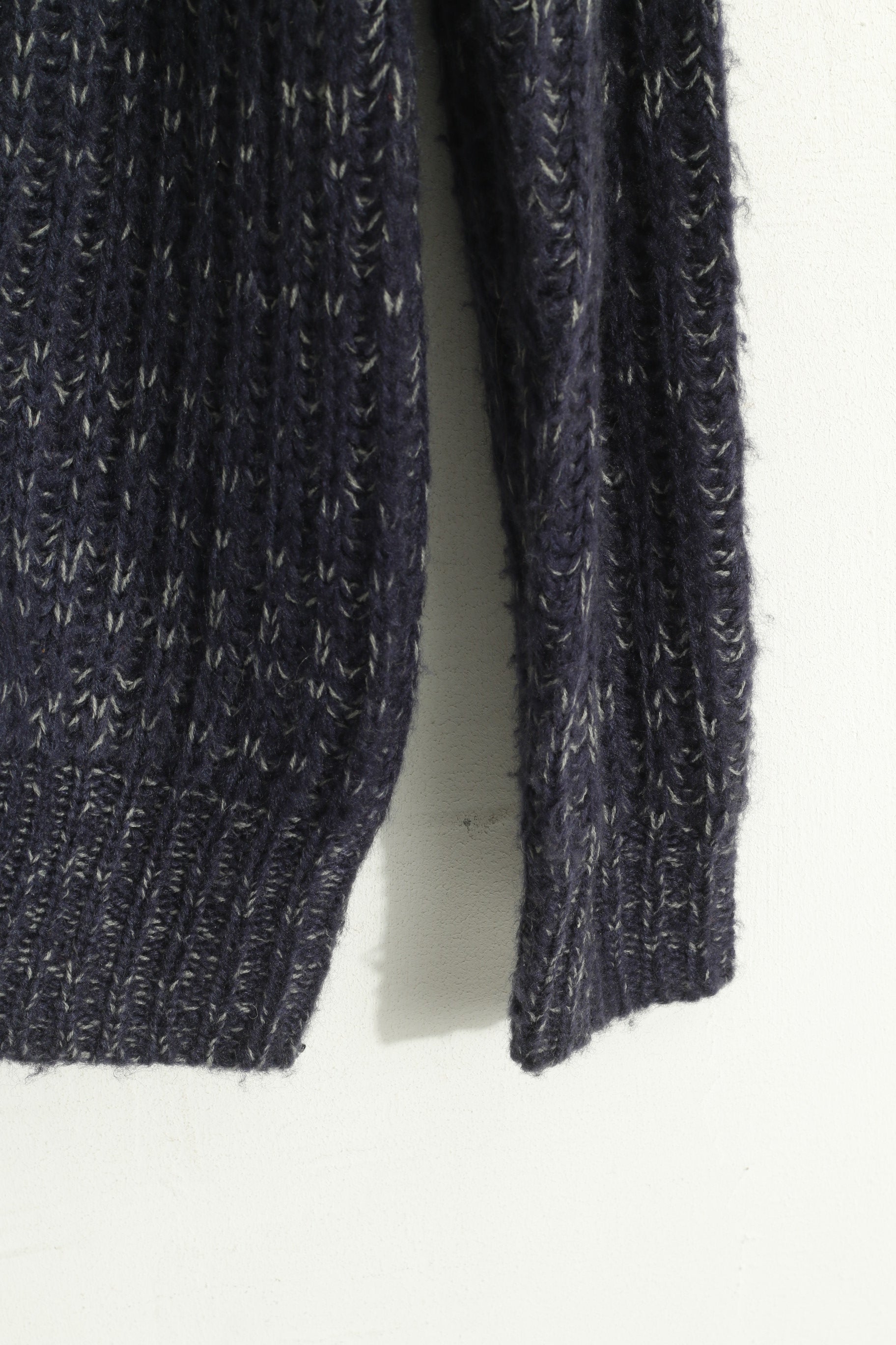 Joe Browns Men M Cardigan Blue Gray Knitted Acrylic Classic V Neck Sweater