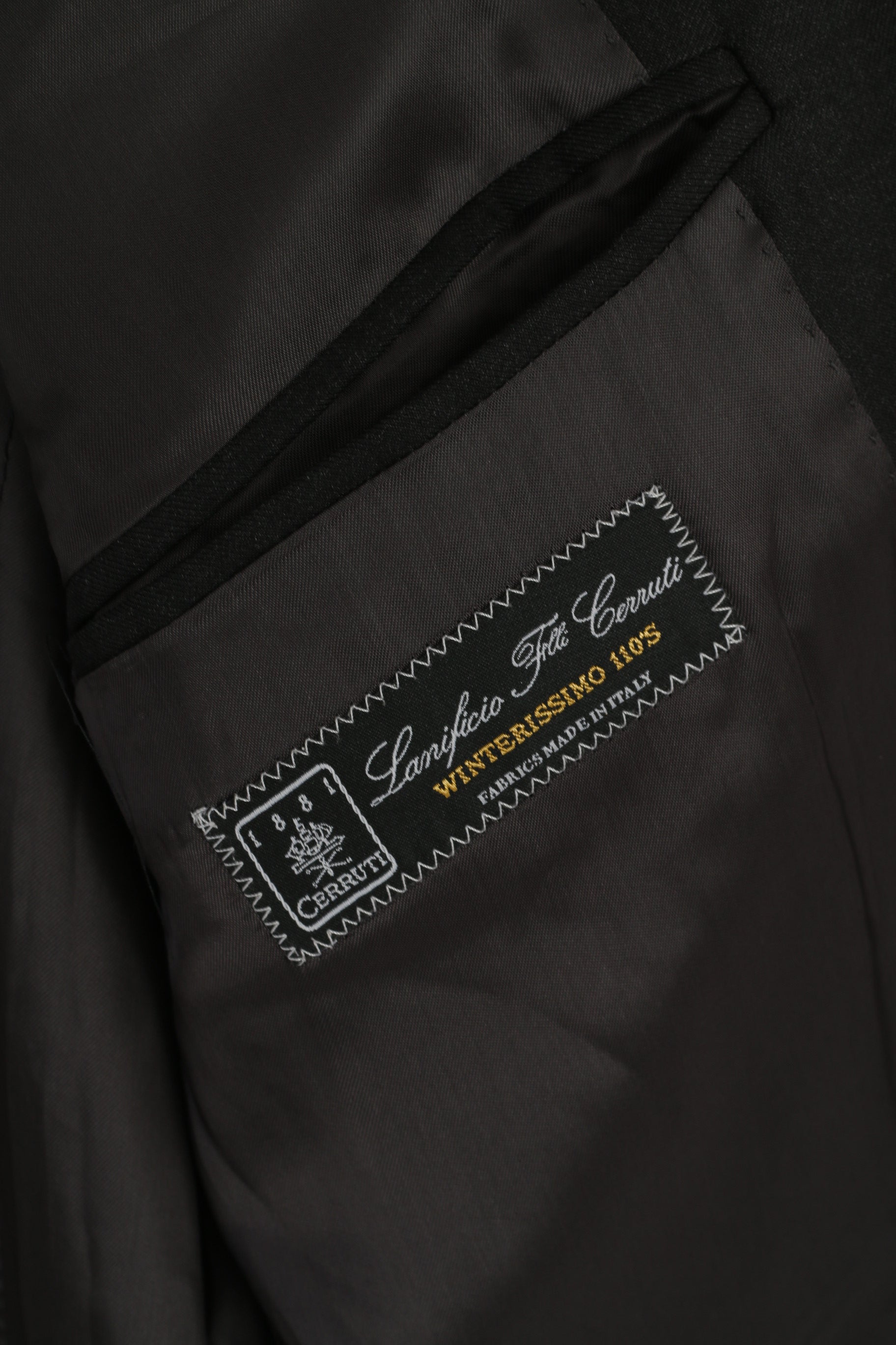 PAOLONI Men 48 38 Blazer Black Wool Cerruti 110's Single Breasted Made in Italy Jacket