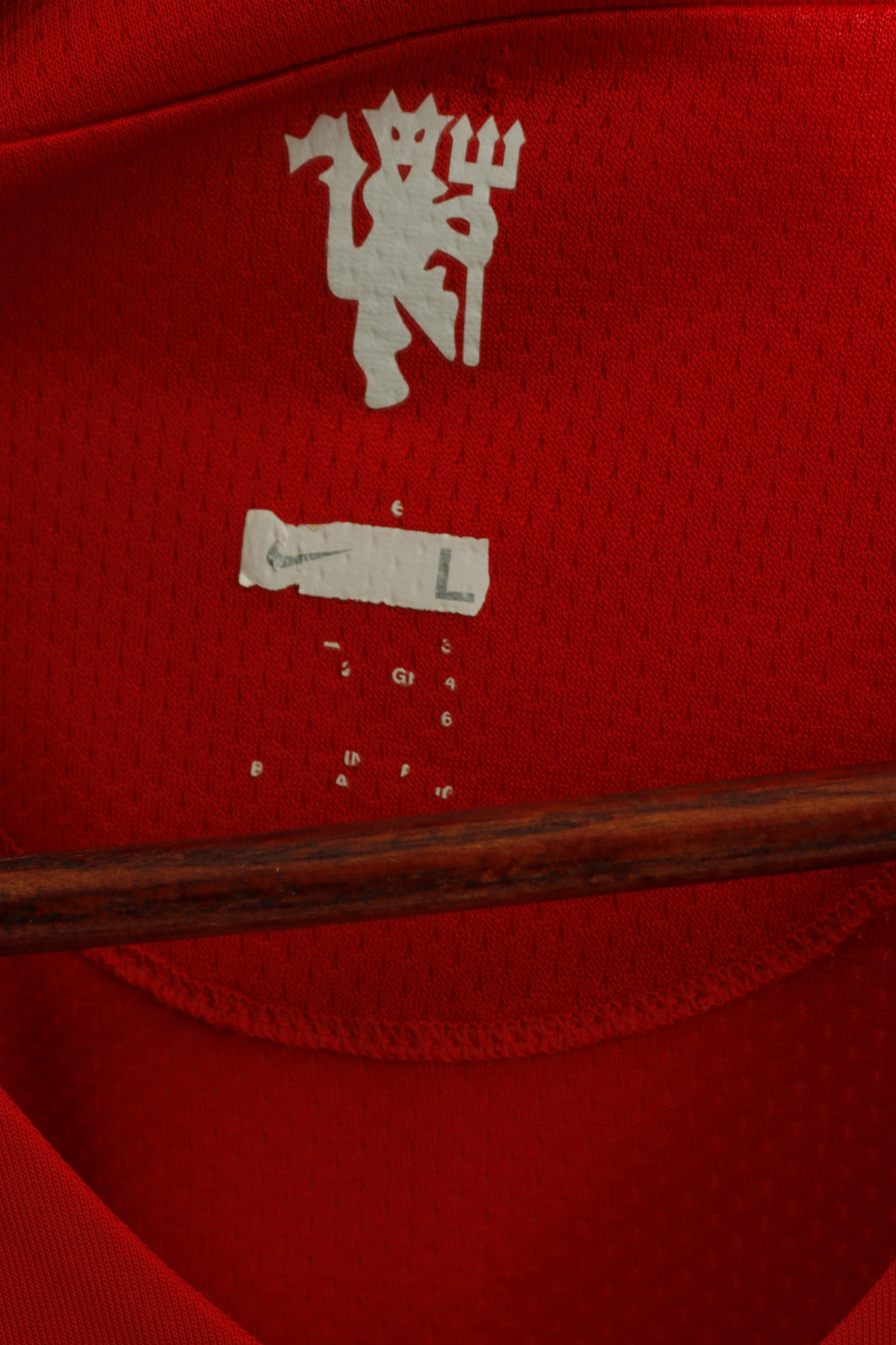 Maglia Nike Manchester United da donna L Maglia rossa da calcio con scollo a V, abbigliamento sportivo, top in jersey