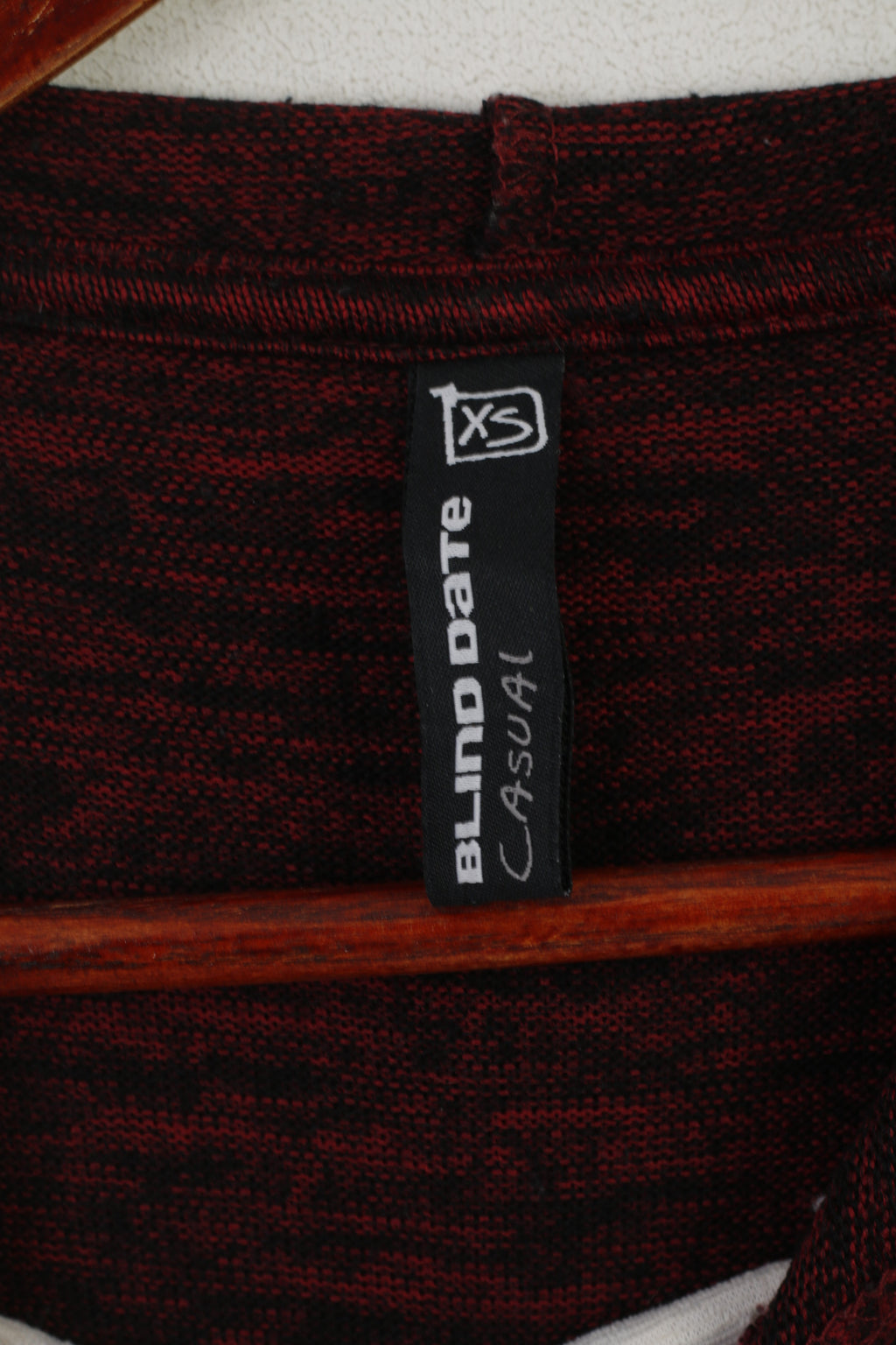 Blind Date Casual Women XS Jumper Maroon Graphic New York Haut à capuche