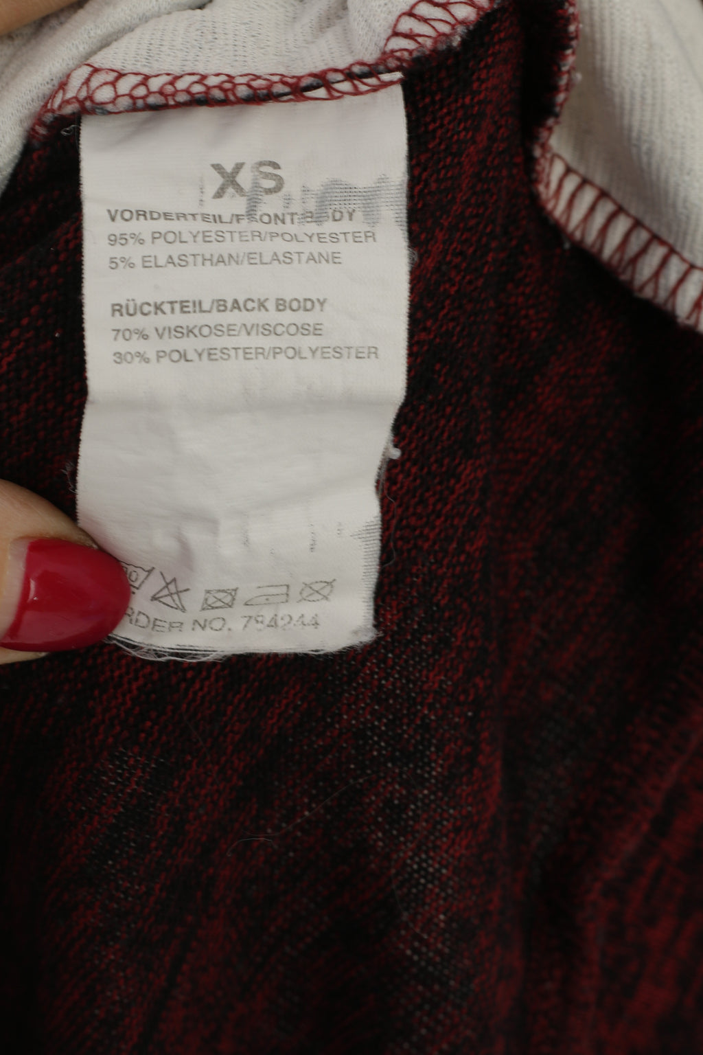 Blind Date Casual Women XS Jumper Maroon Graphic New York Haut à capuche